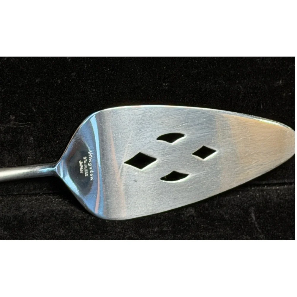 Kingston Stainless Japan Pie Cake Server-Mid Century, Modern Diamond Cutout, NEW